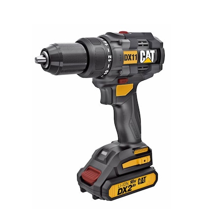Caterpillar Cat 18V 1 FOR ALL 1/2 in. Cordless Drill/Driver with Brushless Motor and Two Batteries DX11